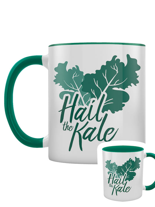 Hail The Kale Green Inner 2-Tone Vegan Vegetarian Mug