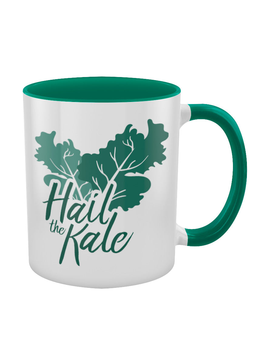 Hail The Kale Green Inner 2-Tone Vegan Vegetarian Mug