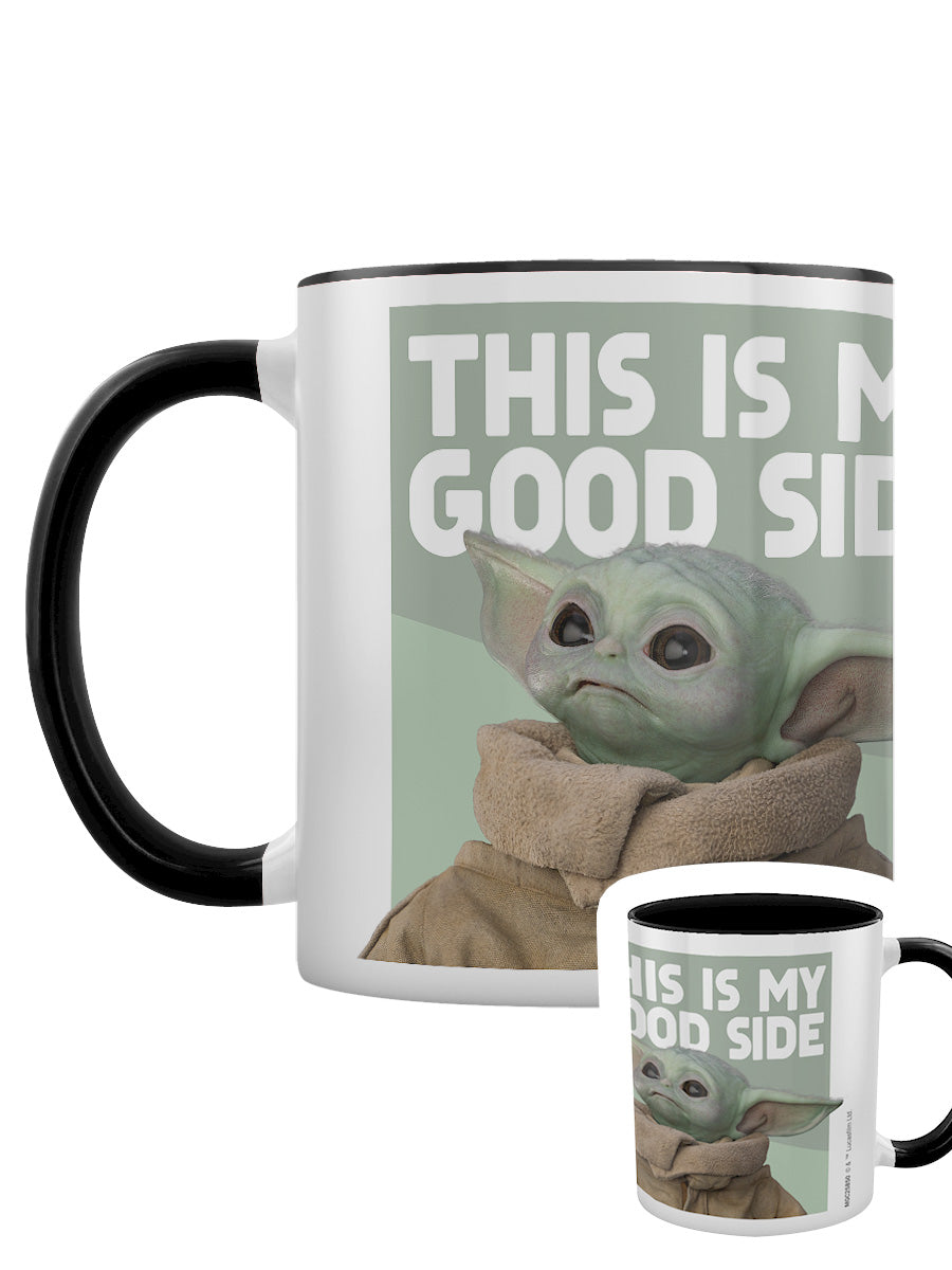 Star Wars: The Mandalorian (Good Side) Black Coloured Inner Mug