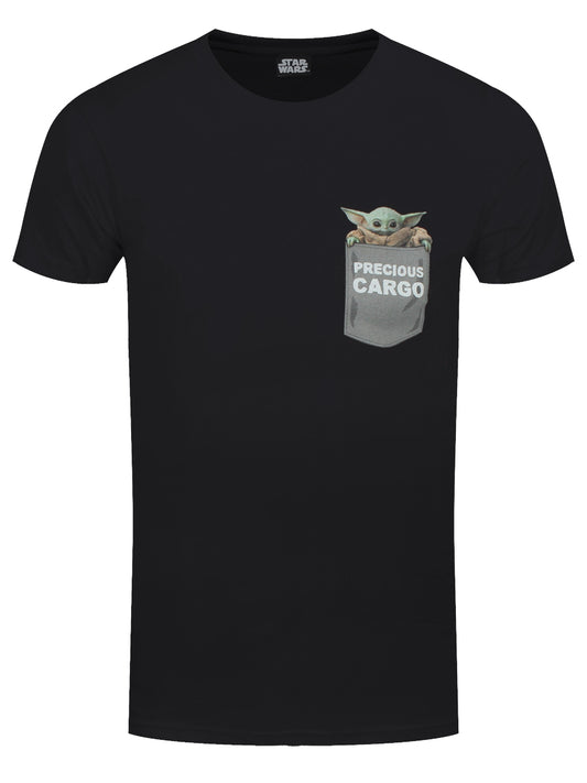 Star Wars Mandalorian Precious Cargo Pocket Men's Black T-Shirt
