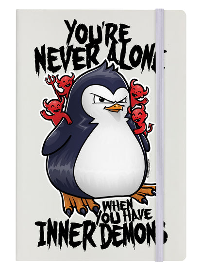 Psycho Penguin You're Never Alone When You Have Inner Demons Cream A5 Hard Cover Notebook