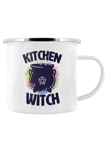 Kitchen Witch Pastel Goth Enamel Mug