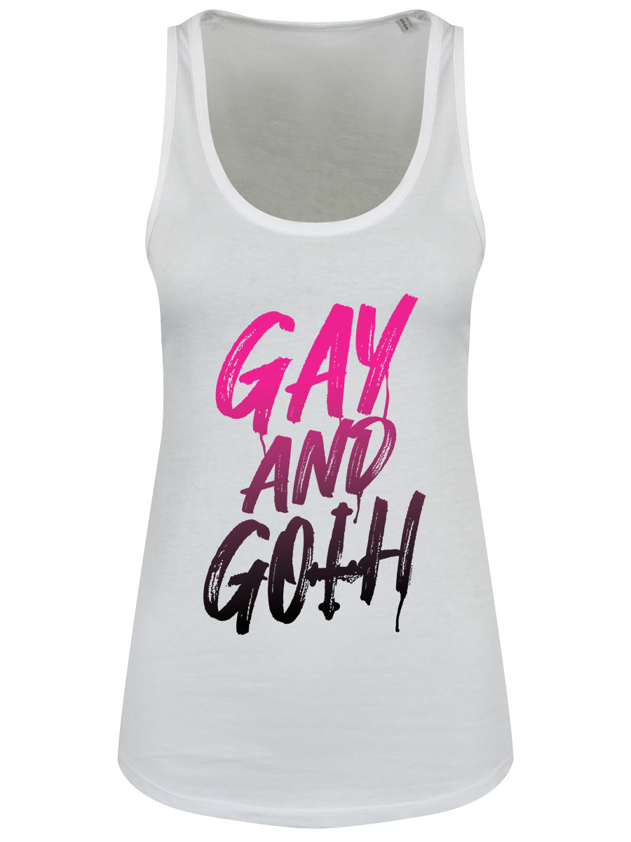 Gay And Goth Ladies White Floaty Tank