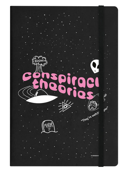 Conspiracy Theories Black A5 Hard Cover Notebook