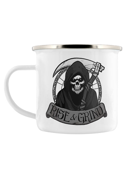 Grim Reaper Rise & Grind Enamel Mug