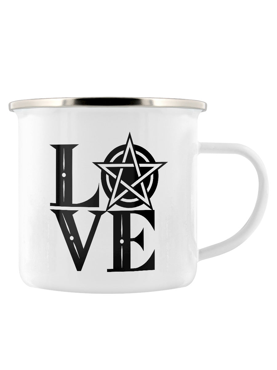 Pentagram Love Enamel Mug