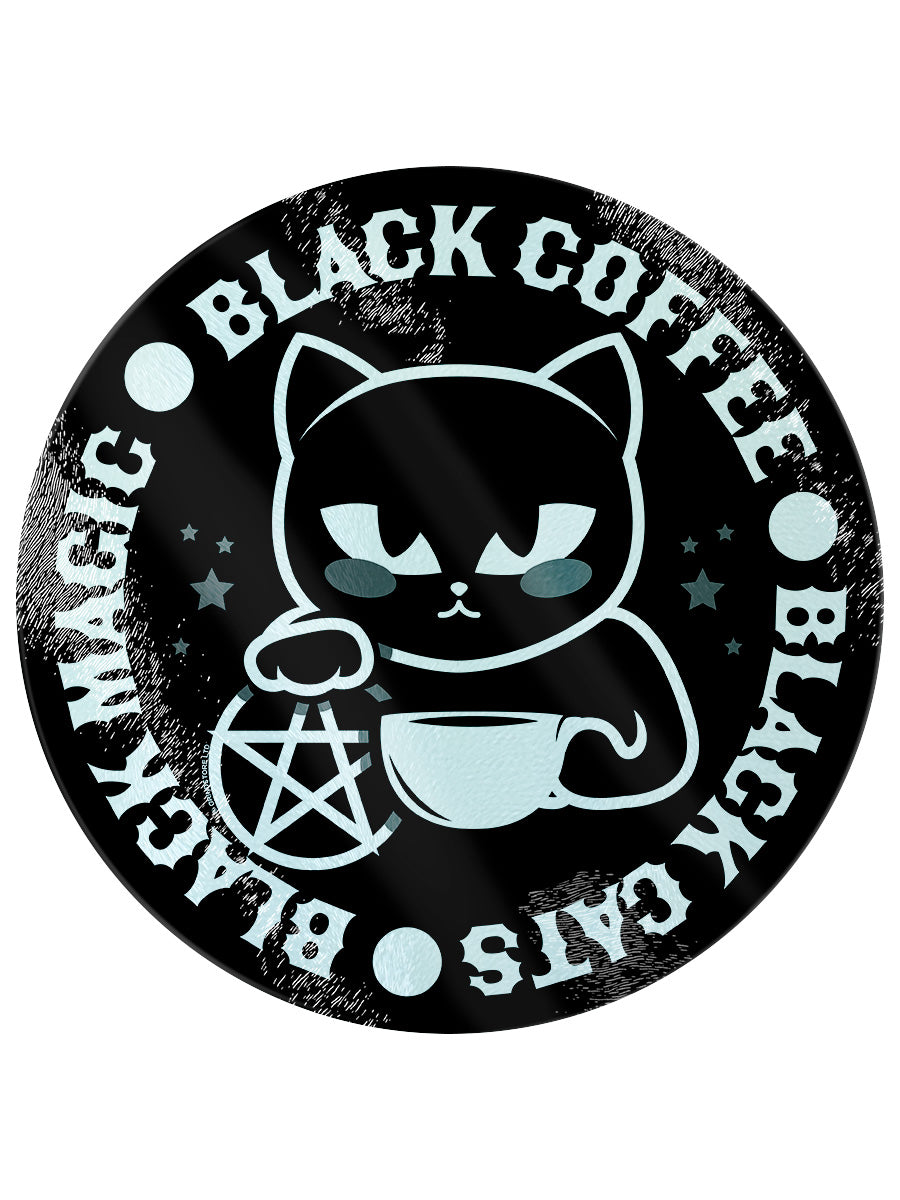 Black Cats, Black Magic, Black Coffee Glass Chopping Board