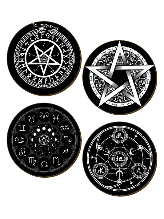 Pentagram 4 Piece Coaster Set