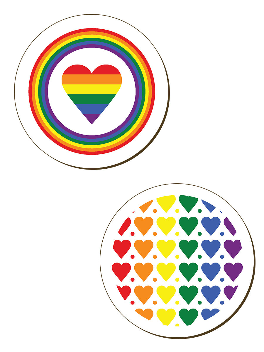 Rainbow Pride 4 Piece Coaster Set