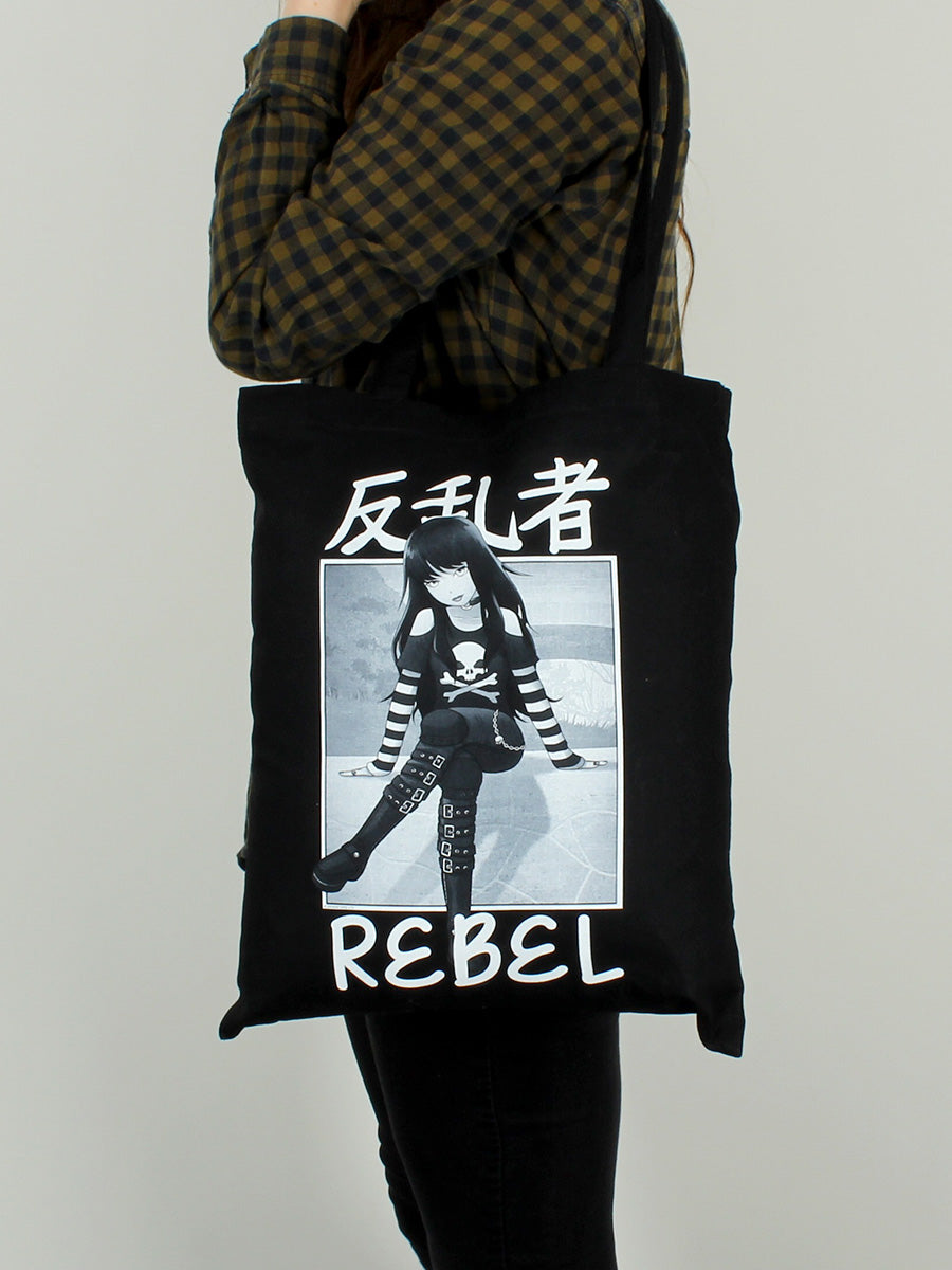 Tokyo Spirit Rebel Black Tote Bag