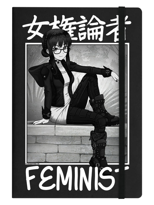 Tokyo Spirit Feminist Black A5 Hard Cover Notebook