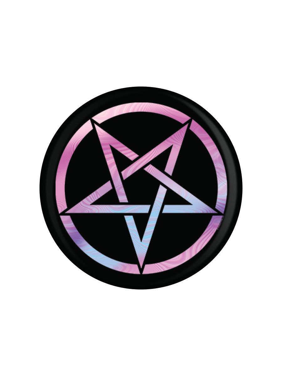 Pastel Goth Pentagram Badge