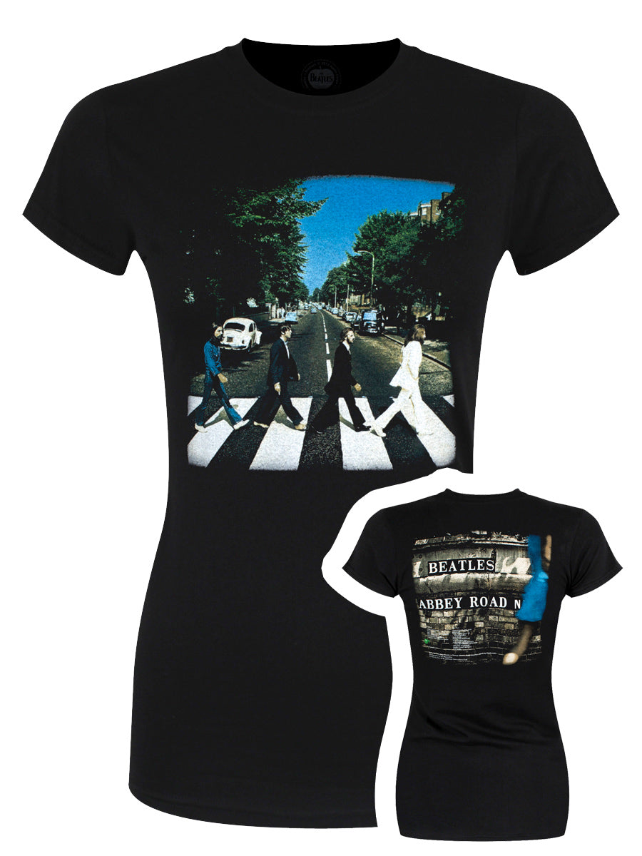 Beatles Vintage Abbey Road Ladies Black T-Shirt