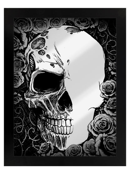 Framed Half Dead Mirrored Tin Sign
