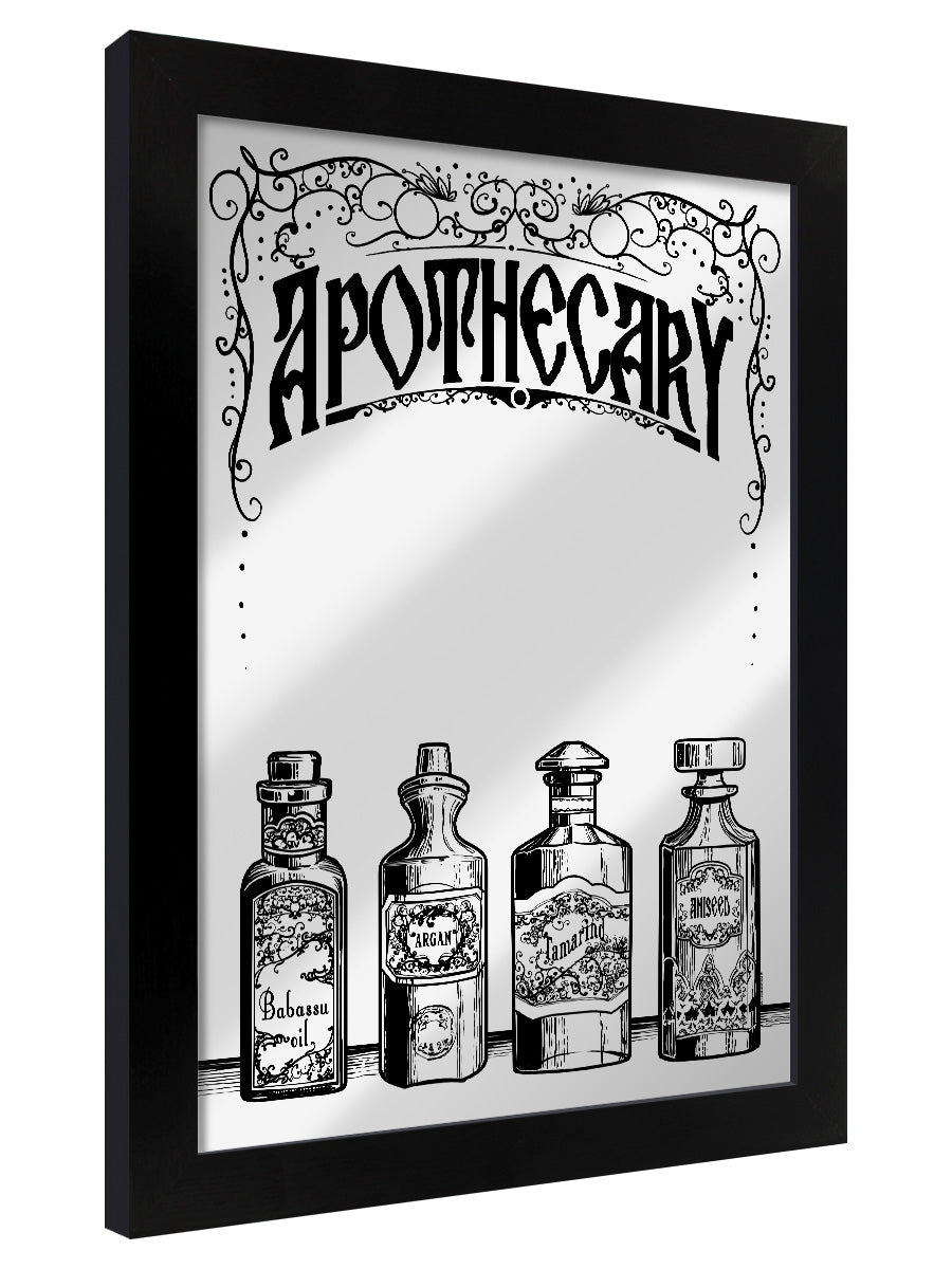 Framed Apothecary Mirrored Tin Sign