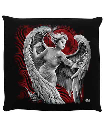 Spiral Angel Despair Black Cushion