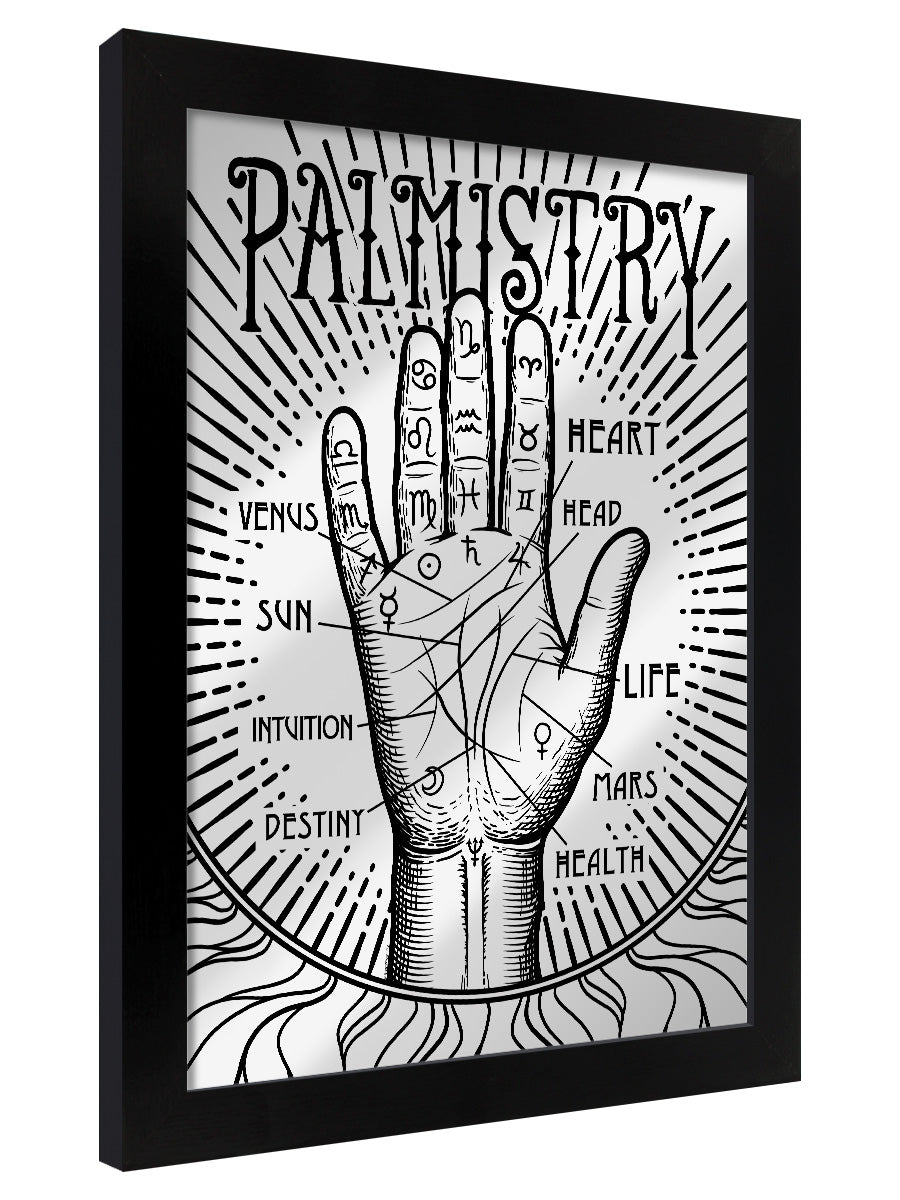 Framed Palmistry Mirrored Tin Sign