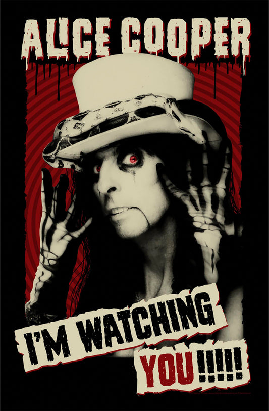 Alice Cooper I'm Watching You Textile Flag