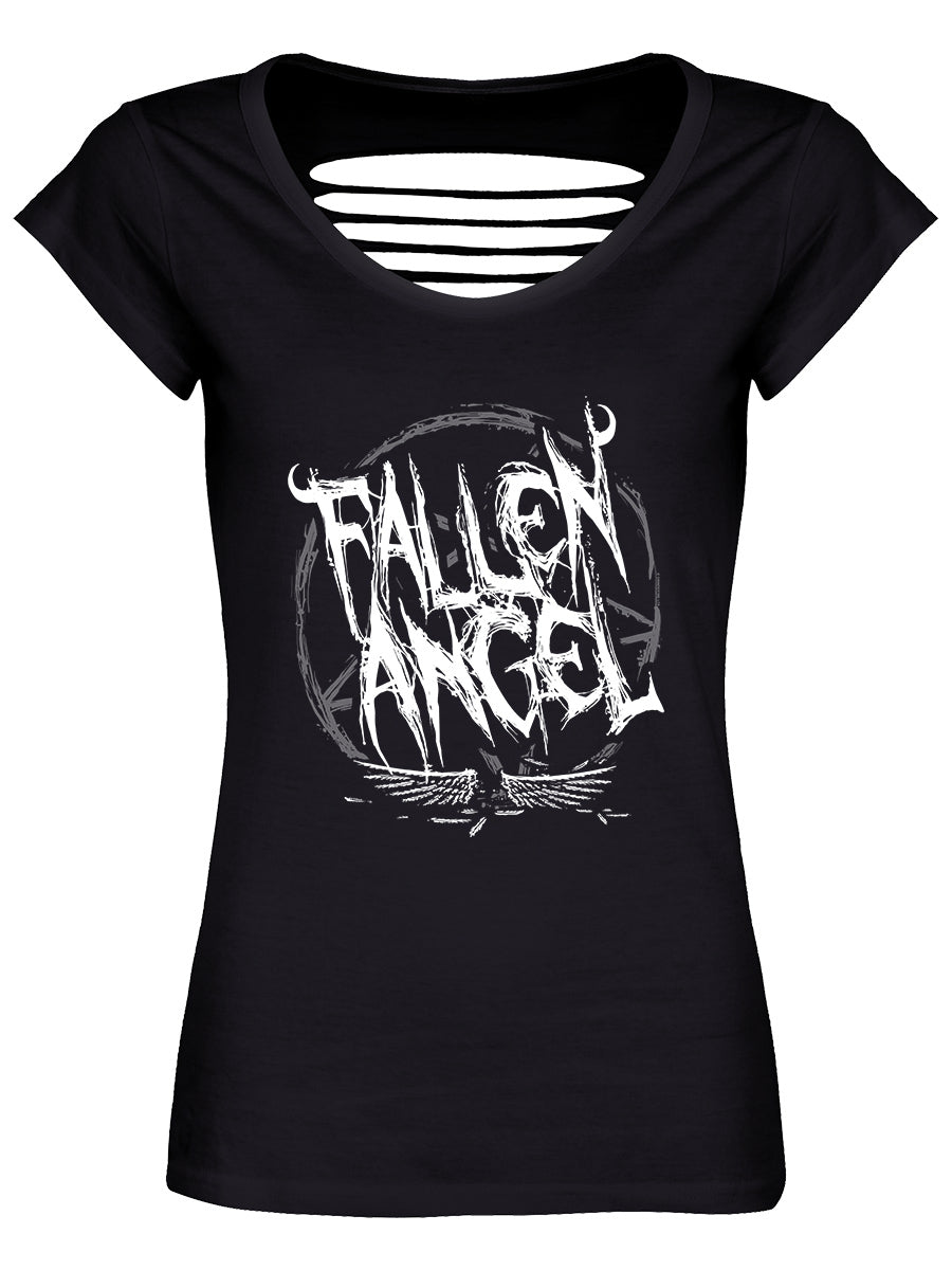 Fallen Angel Ladies Black Razor Back T-Shirt