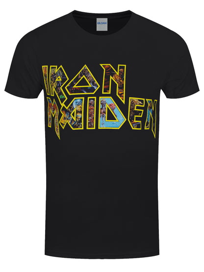 Iron Maiden Eddie Logo Album Art Men's Black T-Shirt