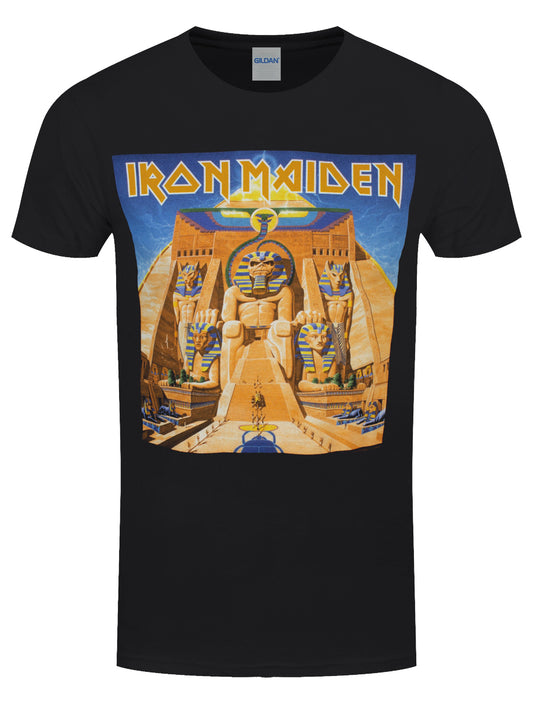 Iron Maiden Powerslave Album Cover Men's Black T-Shirt