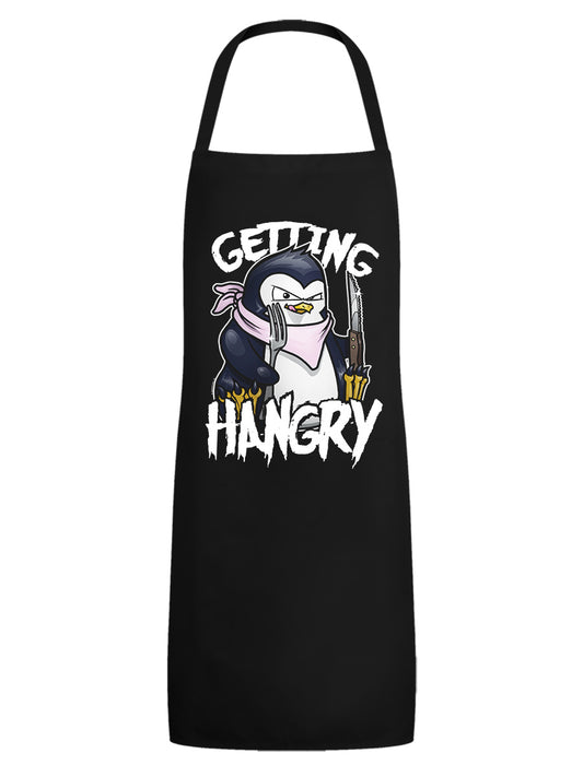 Psycho Penguin Getting Hangry Black Apron
