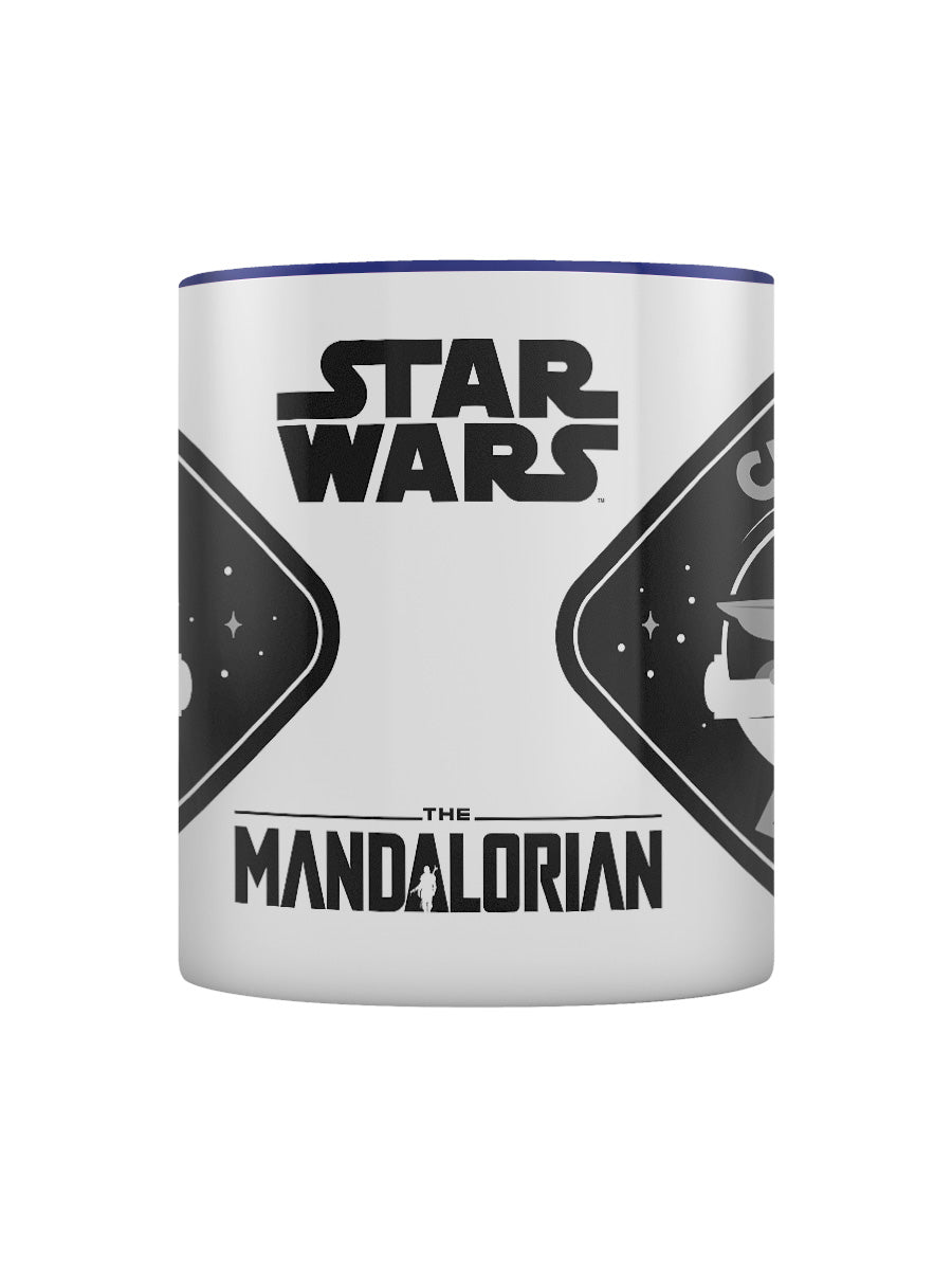 Star Wars The Mandalorian Child On Board Blue Coloured Inner Mug
