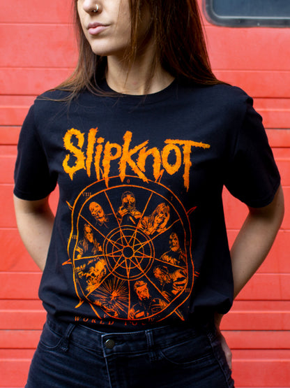 Slipknot The Wheel Back Print Men's Black T-Shirt