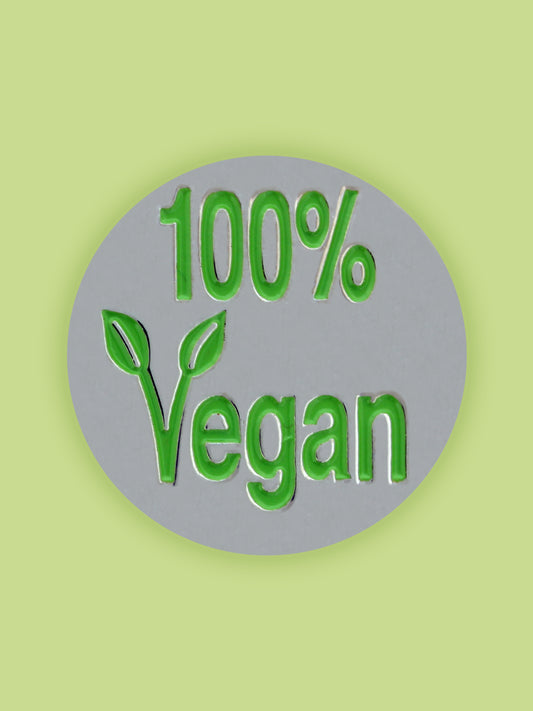 100% Vegan Enamel Pin Badge