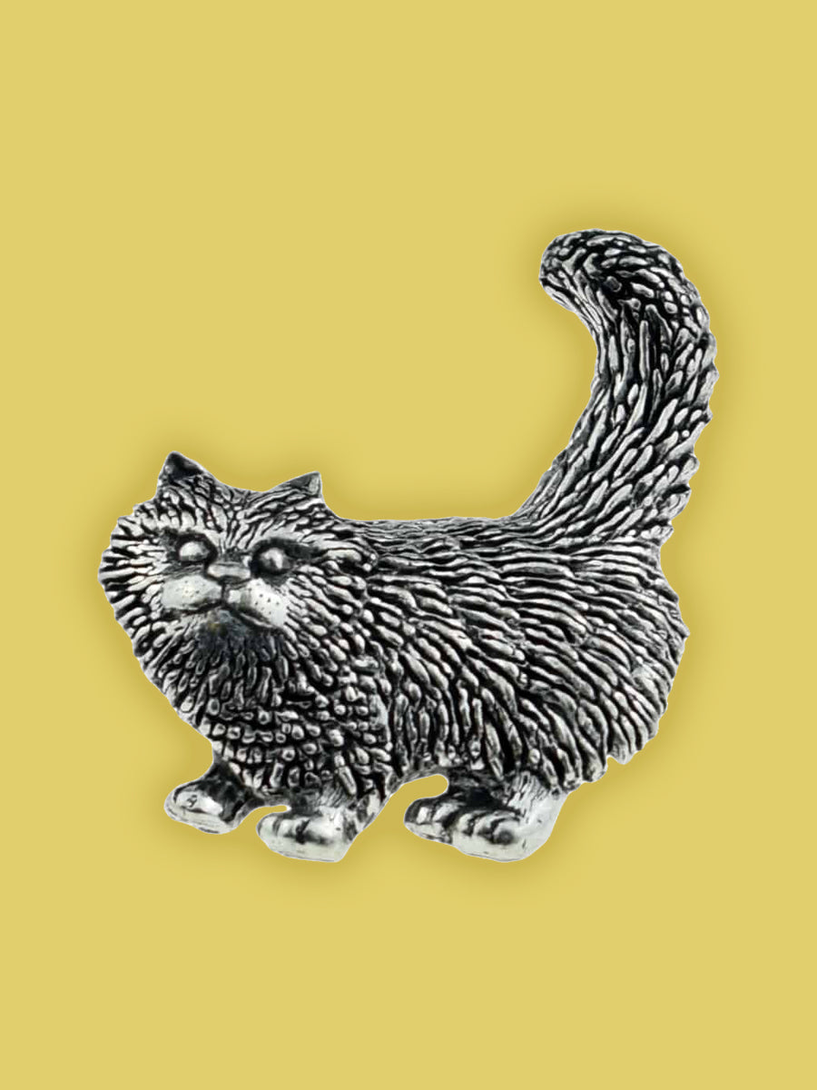 Fluffy Cat Pin Badge