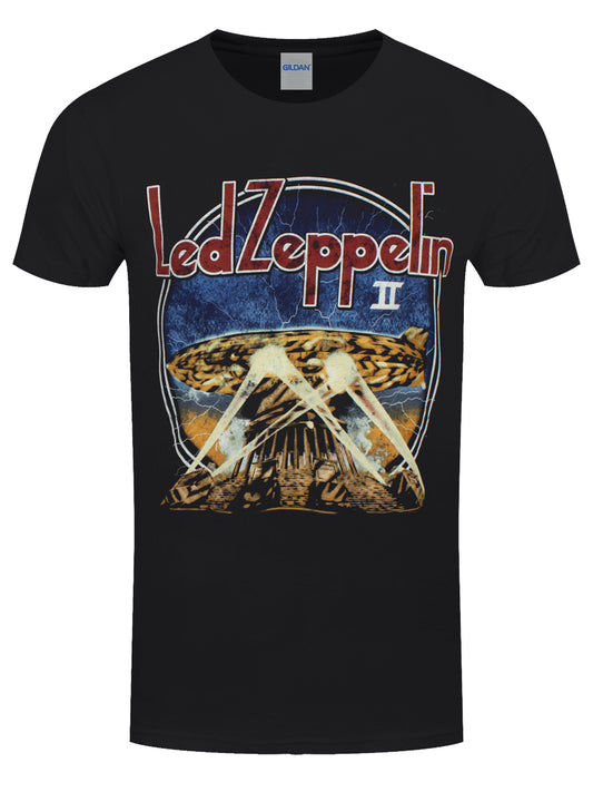 Led Zeppelin LZII Searchlights Men's Black T-Shirt