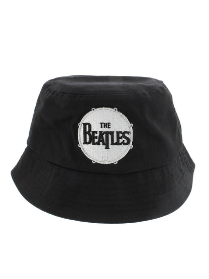 Beatles Drum Logo Black Bucket Hat