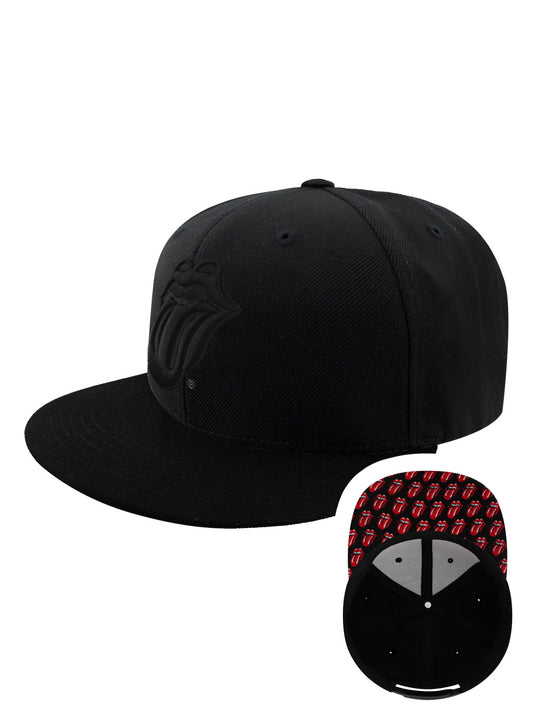 Rolling Stones Classic Tongue Black Snapback Cap