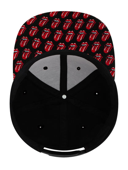 Rolling Stones Classic Tongue Black Snapback Cap