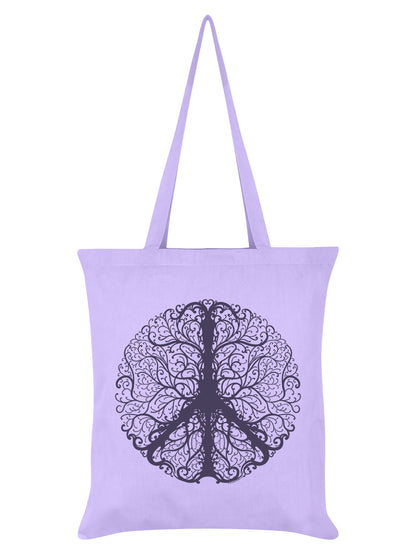 Peaceful Tree Of Life Lilac Tote Bag