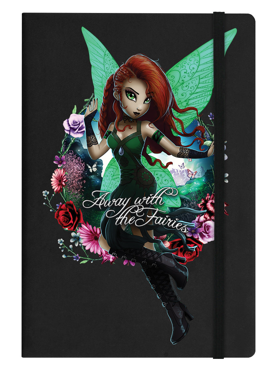 Hexxie Saffron Away With The Fairies Black A5 Hard Cover Notebook