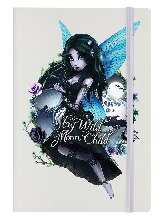 Hexxie Brooke Stay Wild Moon Child Cream A5 Hard Cover Notebook