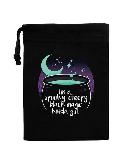 Spooky Creepy Black Magic Kinda Girl Black Crystal Bag