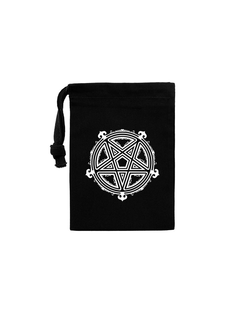 Mystical Pentagram Small Black Crystal Bag