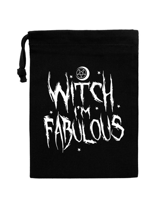 Witch I'm Fabulous Black Crystal Bag