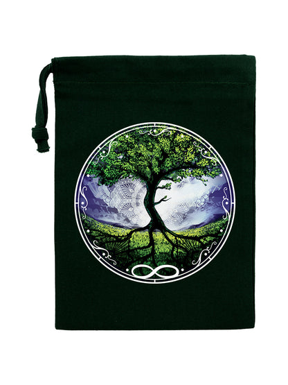 Spiritual Tree Of Life Green Crystal Bag