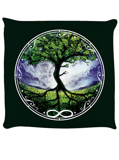 Spiritual Tree Of Life Dark Green Cushion