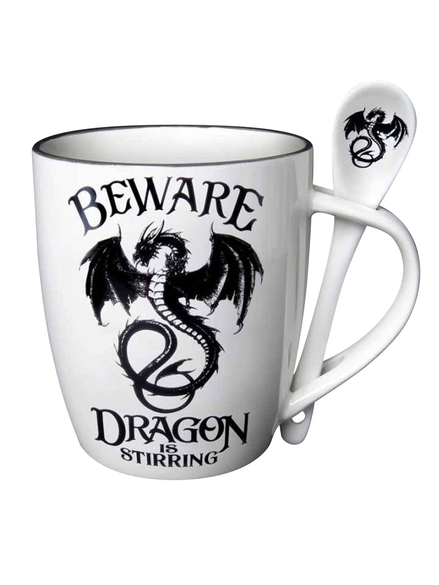 Alchemy Beware Dragon Is Stirring Mug & Spoon Set