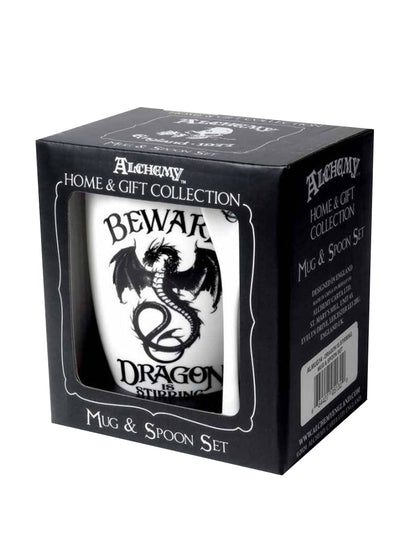 Alchemy Beware Dragon Is Stirring Mug & Spoon Set