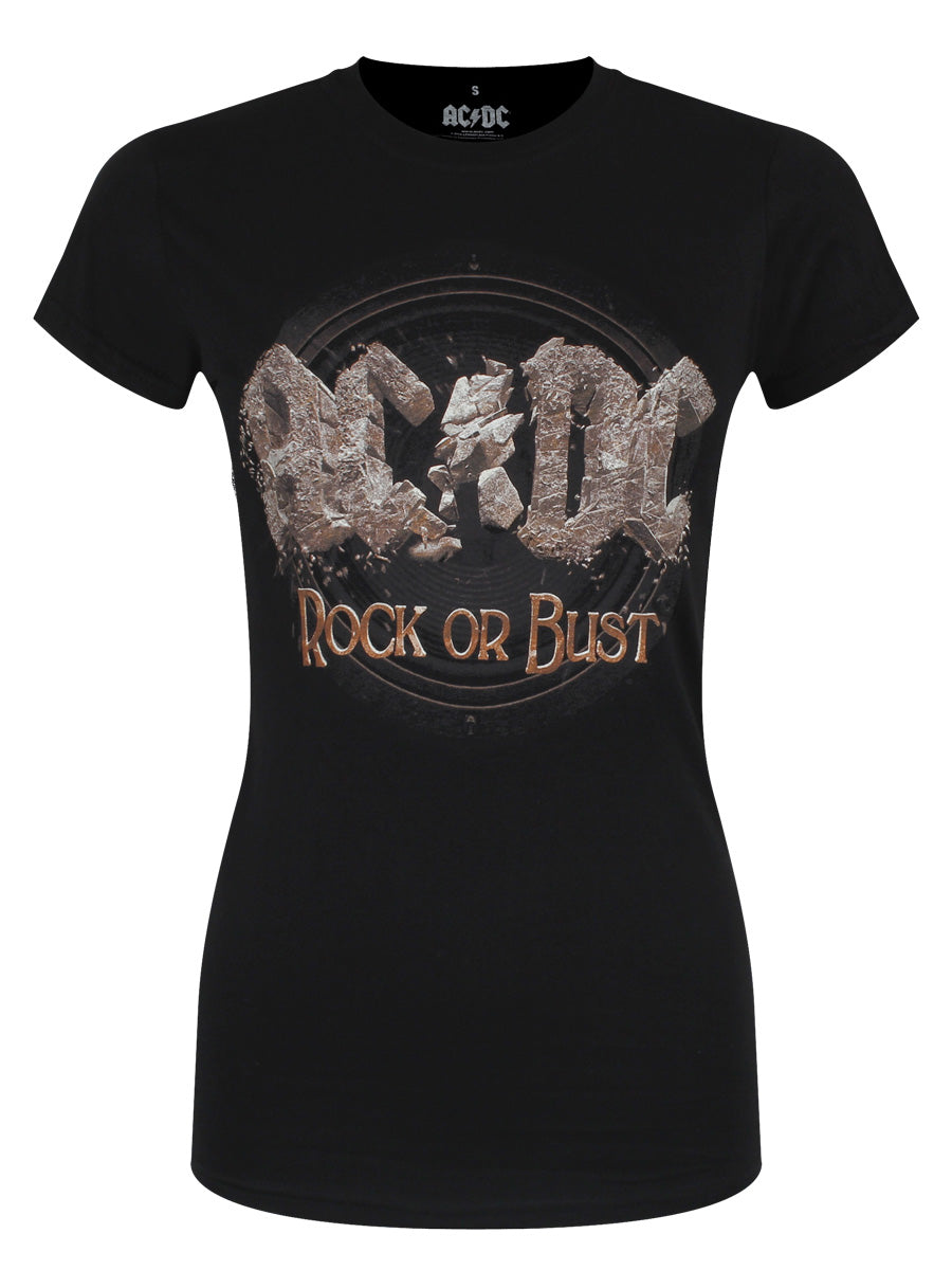 AC/DC Rock Or Bust Ladies Black T-Shirt