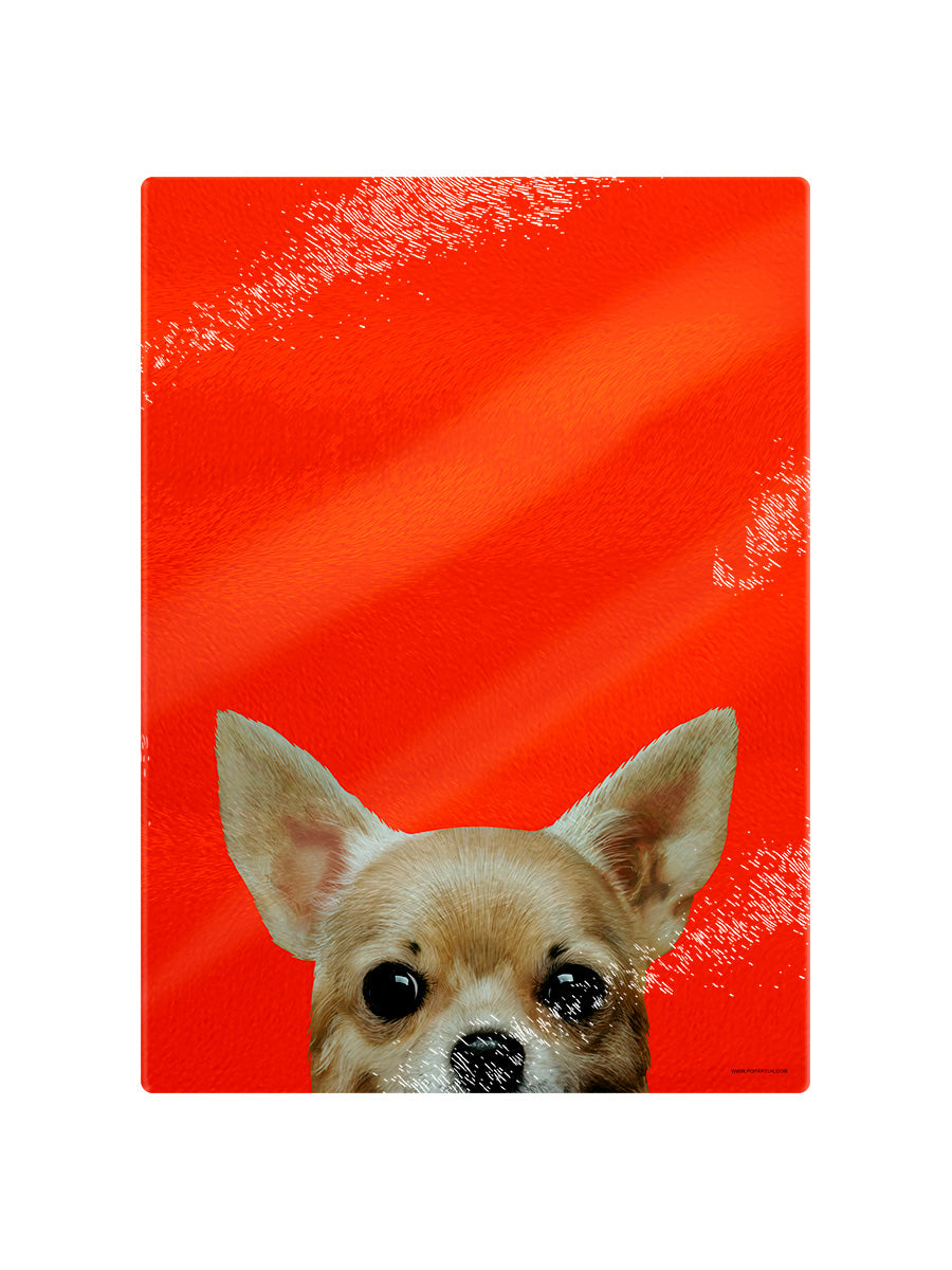 Inquisitive Creatures Chihuahua Glass Chopping Board
