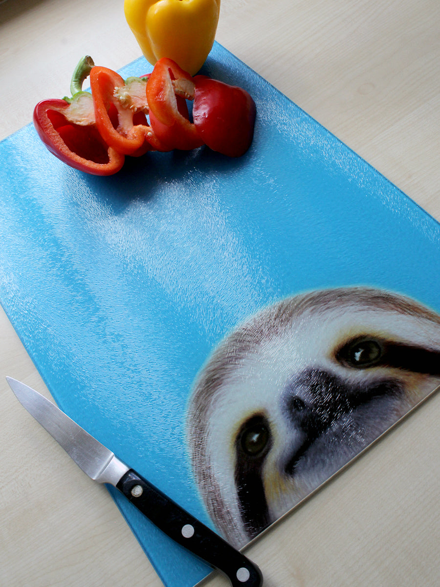 Inquisitive Creatures Sloth Glass Chopping Board