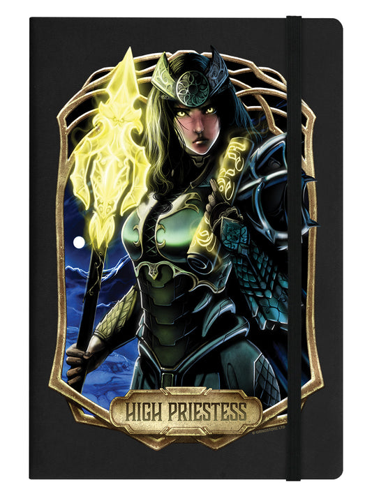 Deadly Tarot Obsidian - The High Priestess A5 Hard Cover Notebook