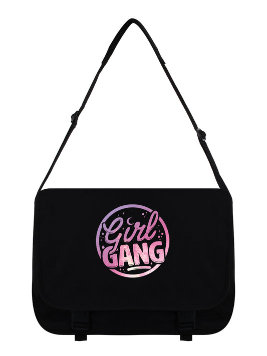 Girl Gang Black Messenger Bag