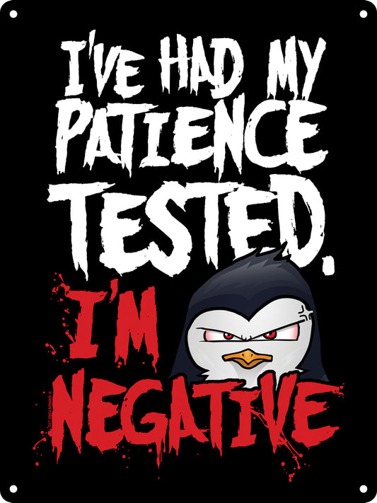 Psycho Penguin Patience Mini Tin Sign